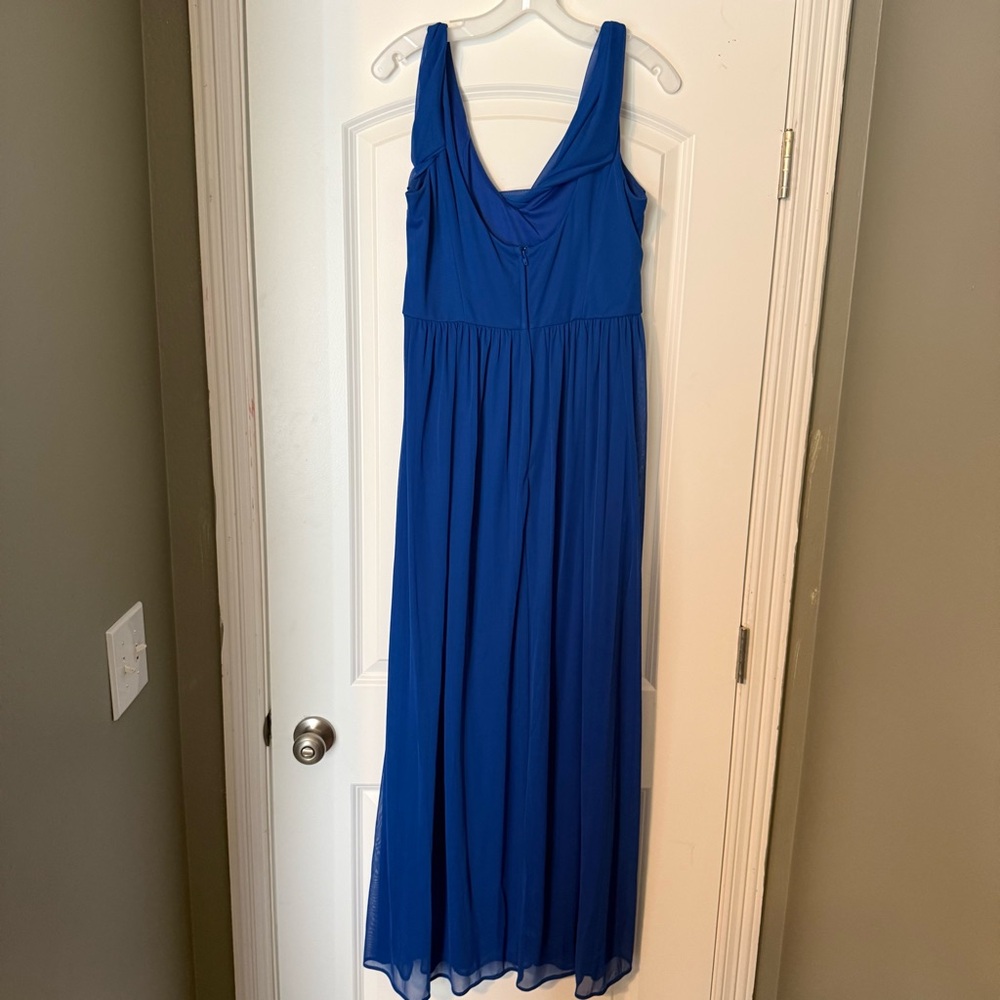 David's Bridal Royal Blue Maxi Dress